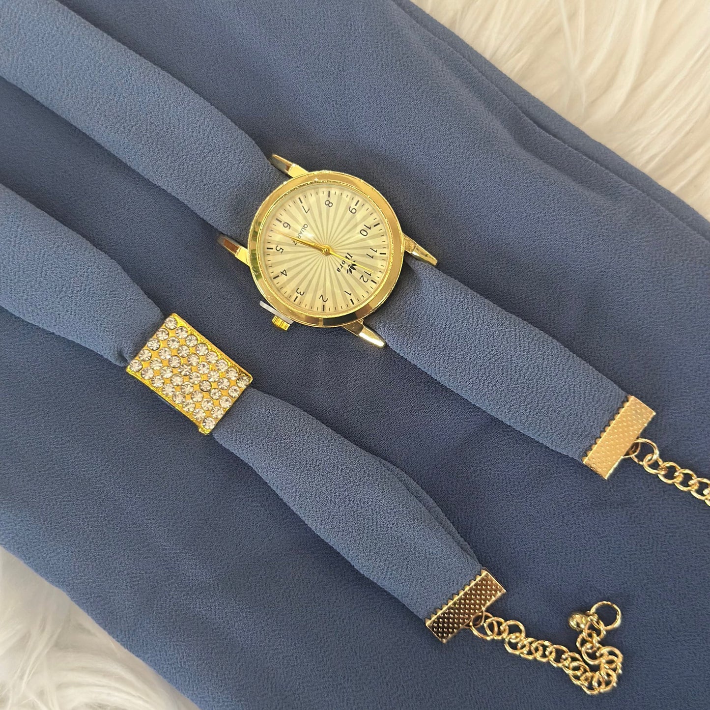 Inayah Exclusive 3 Piece Set Dark Blue