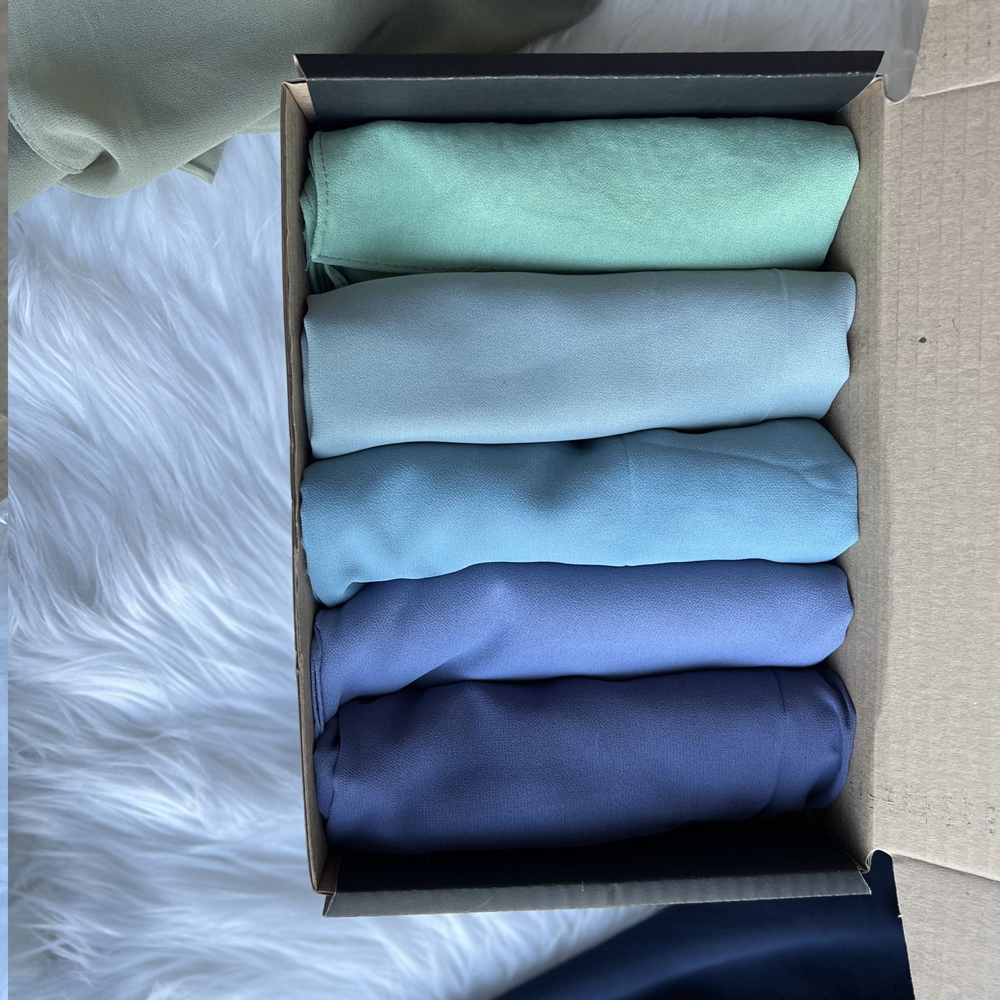 Inayah Exclusive Chiffon Scarf Box Set no. 8 Assorted