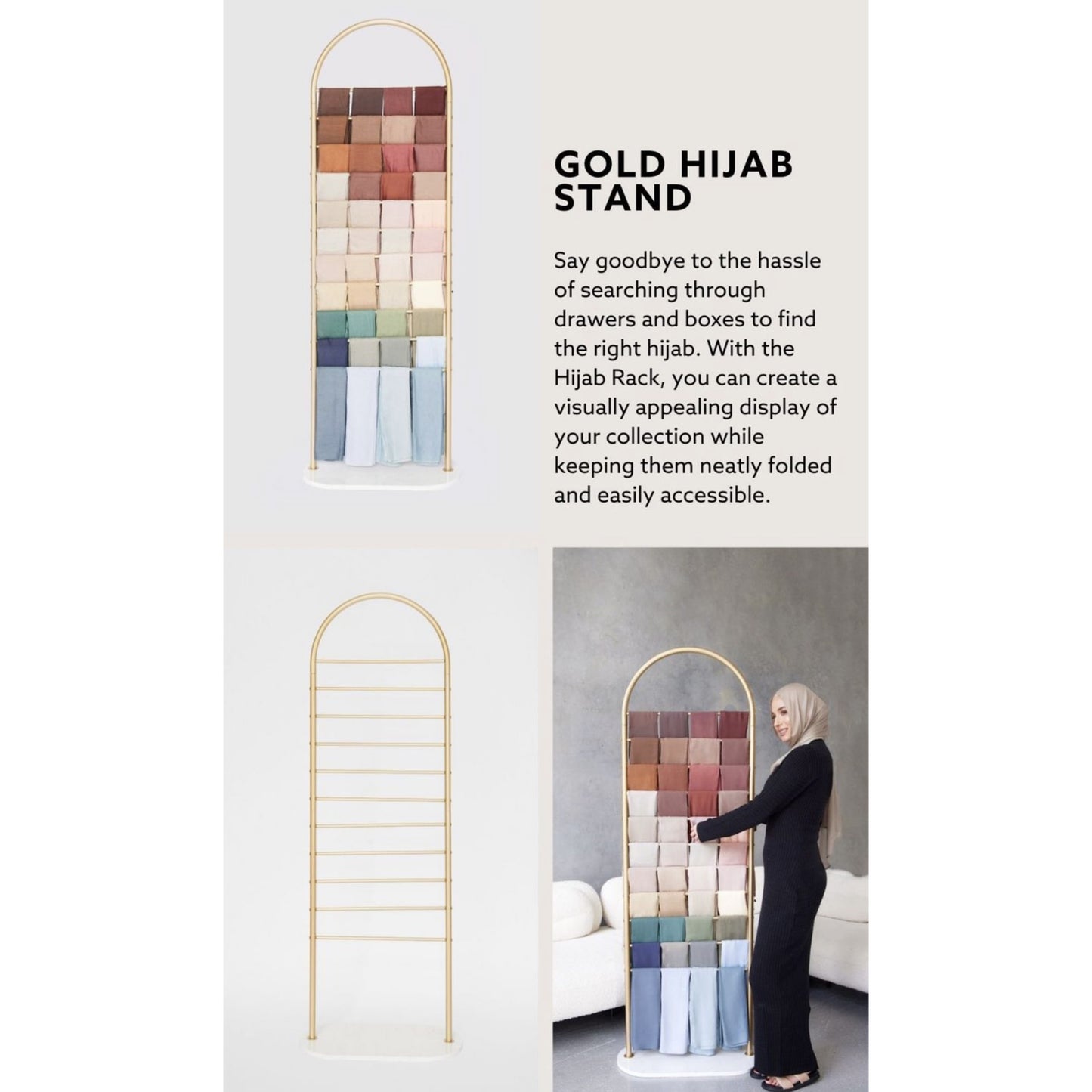 Inayah Exclusive Hijab Stand Gold