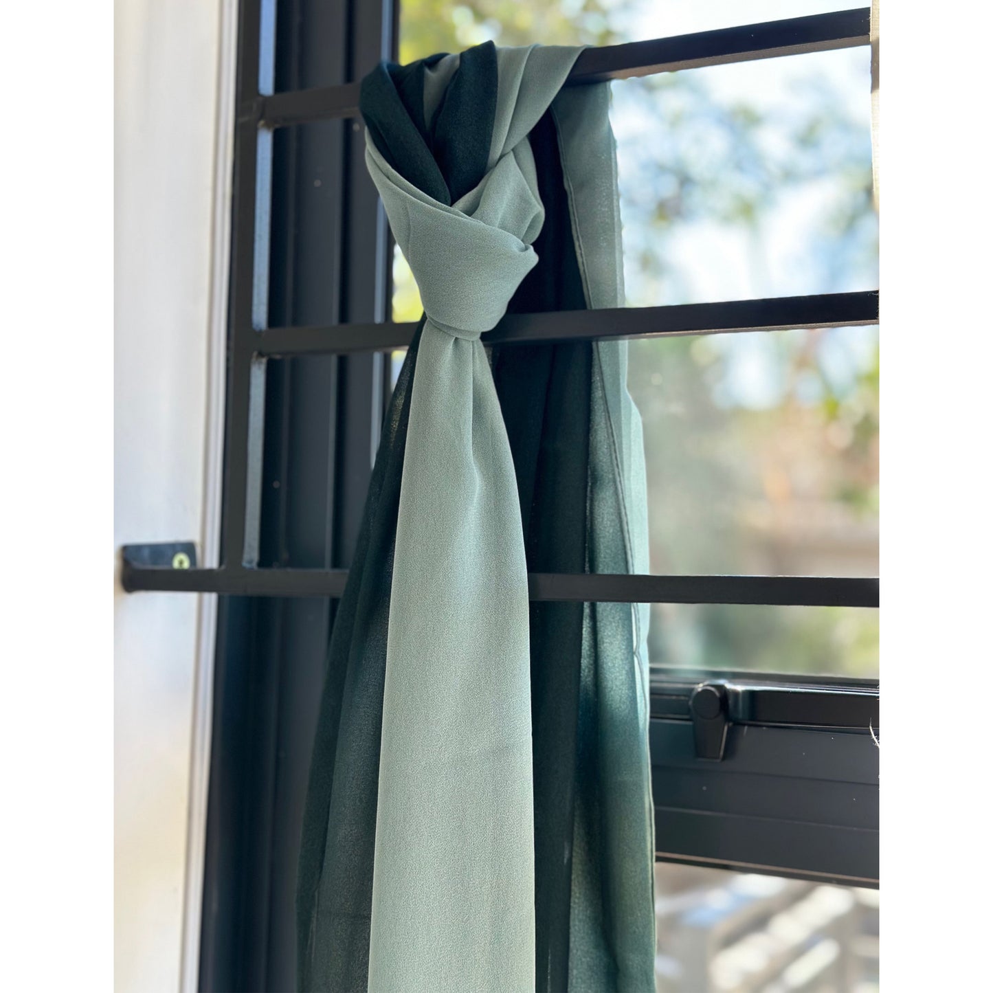Inayah Exclusive Ombre Chiffon Scarf Emerald & Pistachio