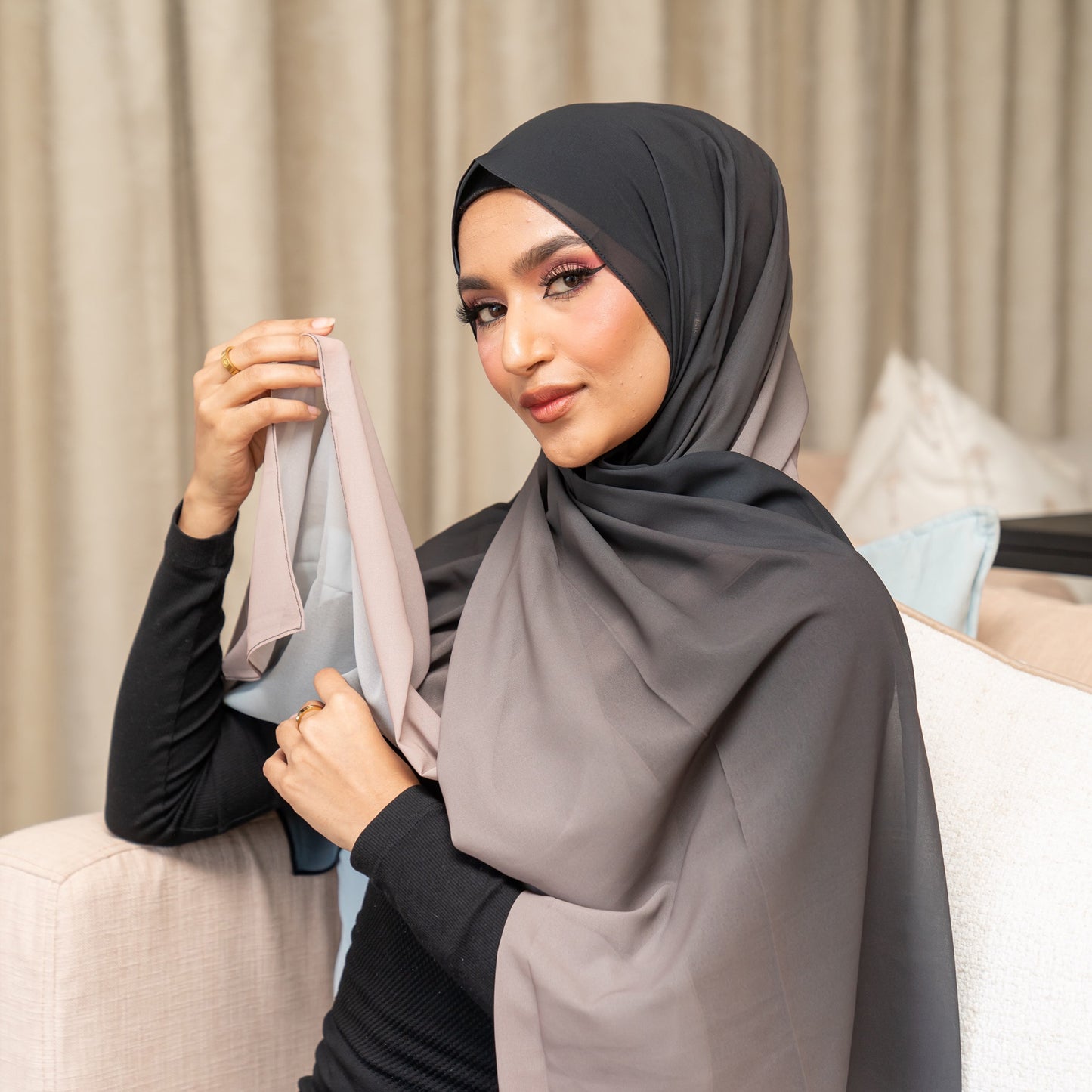 Inayah Exclusive Premium Ombre Scarf Cocoa