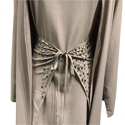 Inayah Exclusive 3 Piece Abaya Set Beige