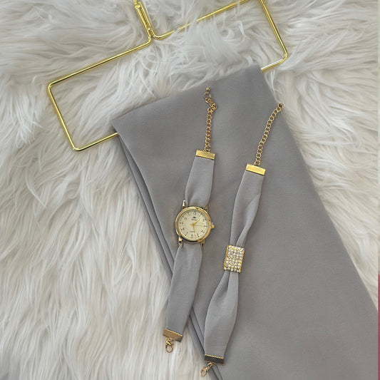 Inayah Exclusive 3 Piece Set Grey