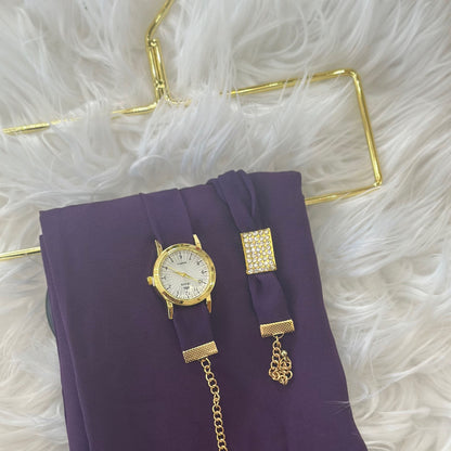 Inayah Exclusive 3 Piece Set Plum