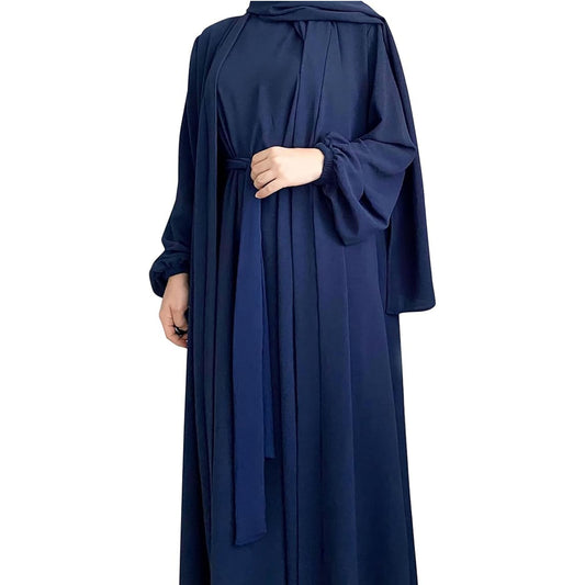Inayah Exclusive Airflow Abaya Set Navy