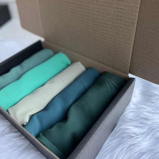 Inayah Exclusive Chiffon Scarf Box Set no. 7 Assorted