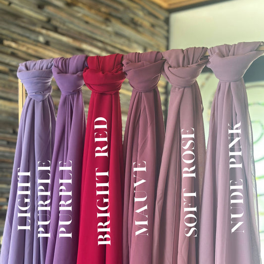 Inayah Exclusive Luxury Chiffon Scarf Light Purple