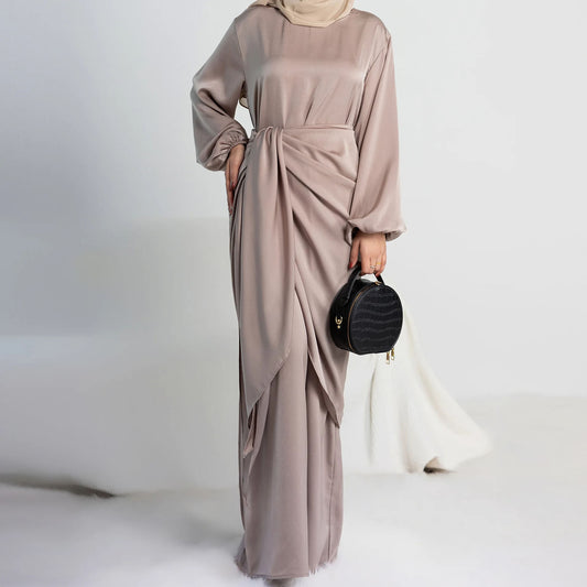 Inayah Exclusive Malaysian Satin Dress Pink