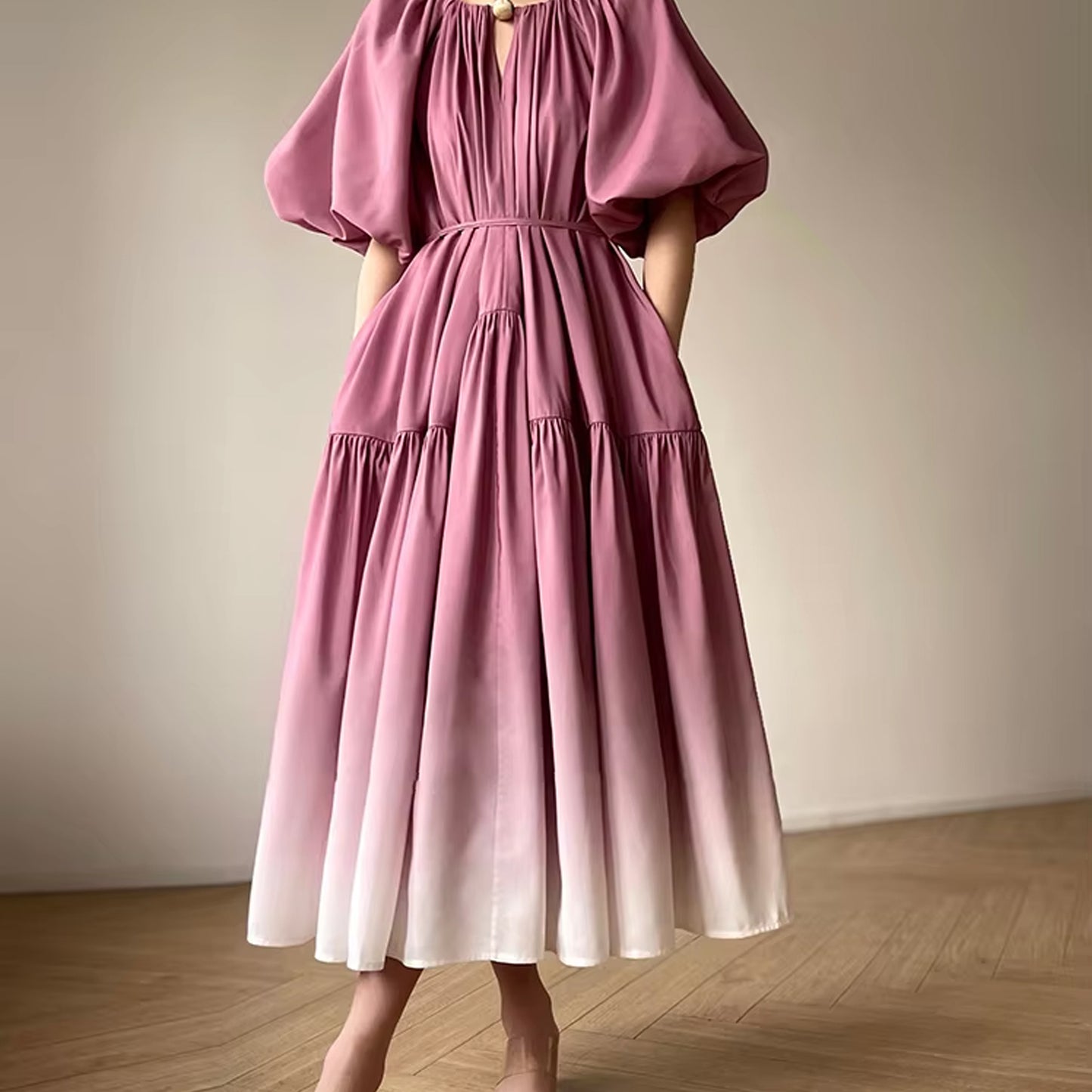 Inayah Exclusive Ombre Dress Pink