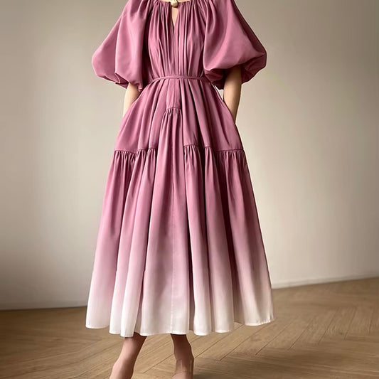 Inayah Exclusive Ombre Dress Pink