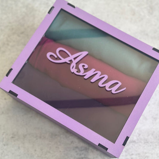 Inayah Exclusive Personalized Box with 3 Scarves Pinks