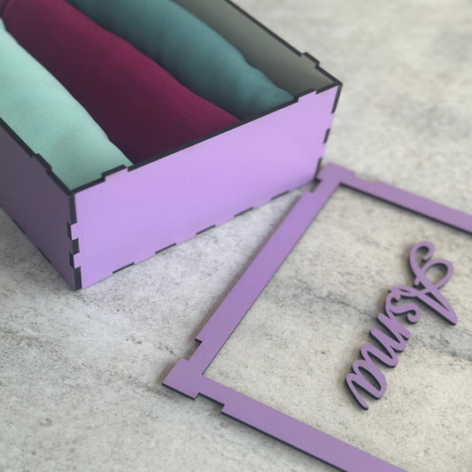 Inayah Exclusive Personalized Box with 3 Scarves Purples