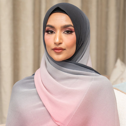 Inayah Exclusive Premium Crimped Scarf Apricot Dust