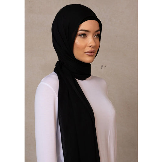 Inayah Exclusive Premium Modal Scarf Black