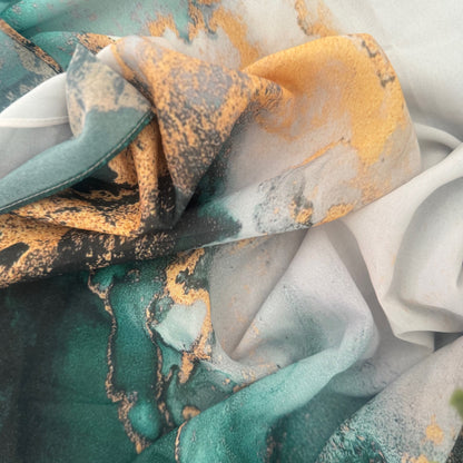 Inayah Exclusive Premium Ombre Printed Chiffon Scarf Emerald Royal
