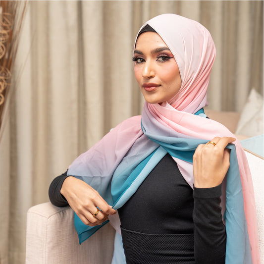 Inayah Exclusive Premium Ombre Scarf Bubblegum