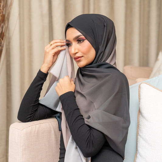 Inayah Exclusive Premium Ombre Scarf Cocoa