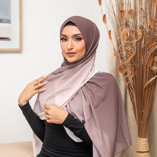 Inayah Exclusive Premium Ombre Scarf Latte