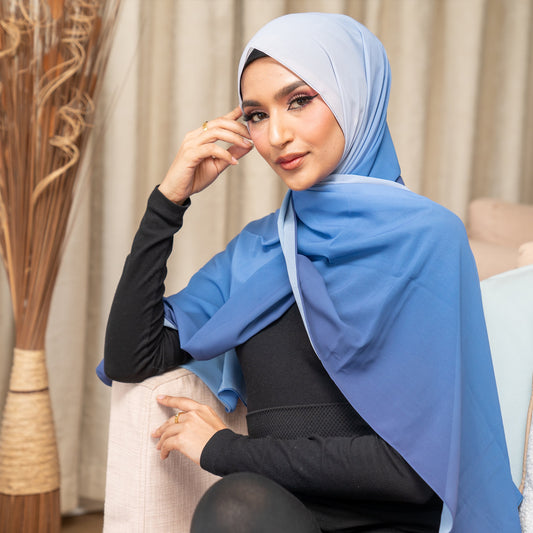Inayah Exclusive Premium Ombre Scarf Sky