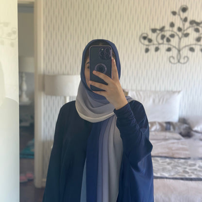 Inayah Exclusive Premium Ribbed Scarf Ocean Breeze