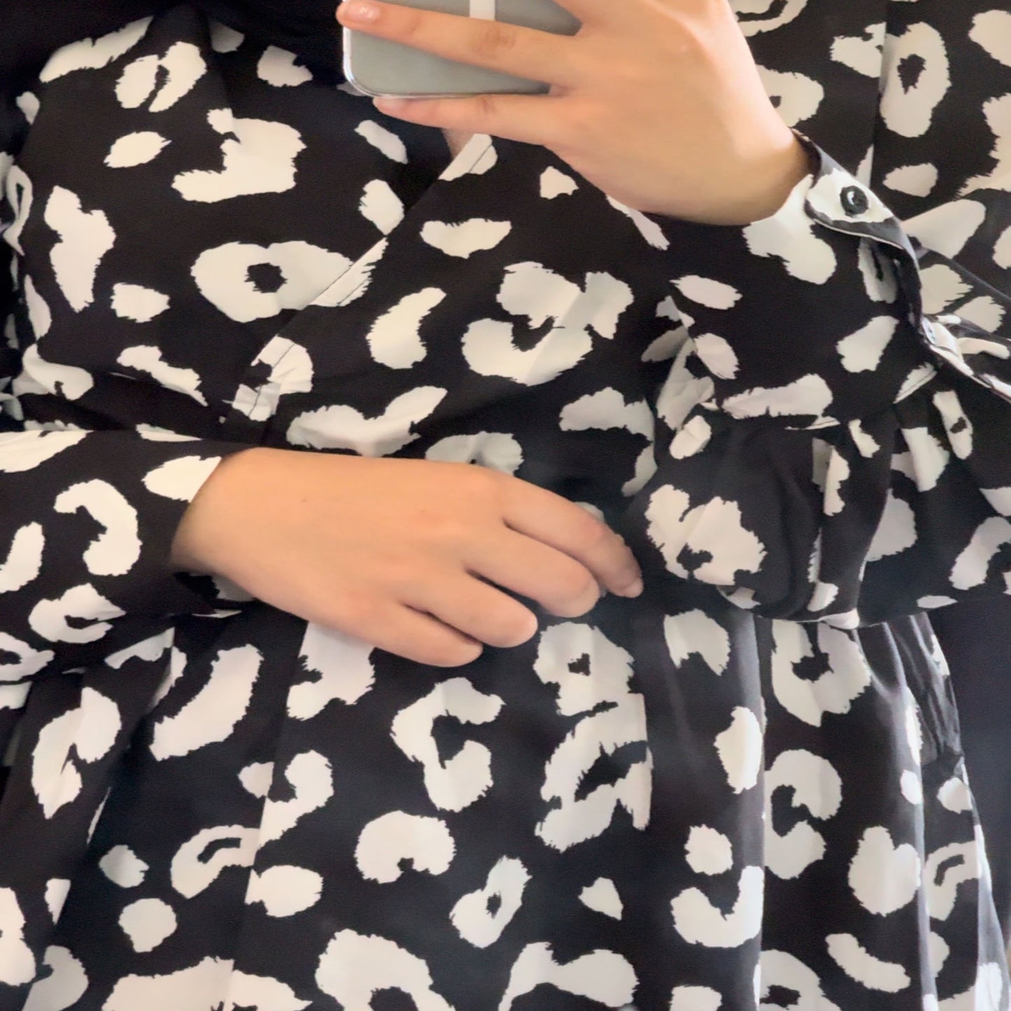 Inayah Exclusive Printed Cotton Dress Black