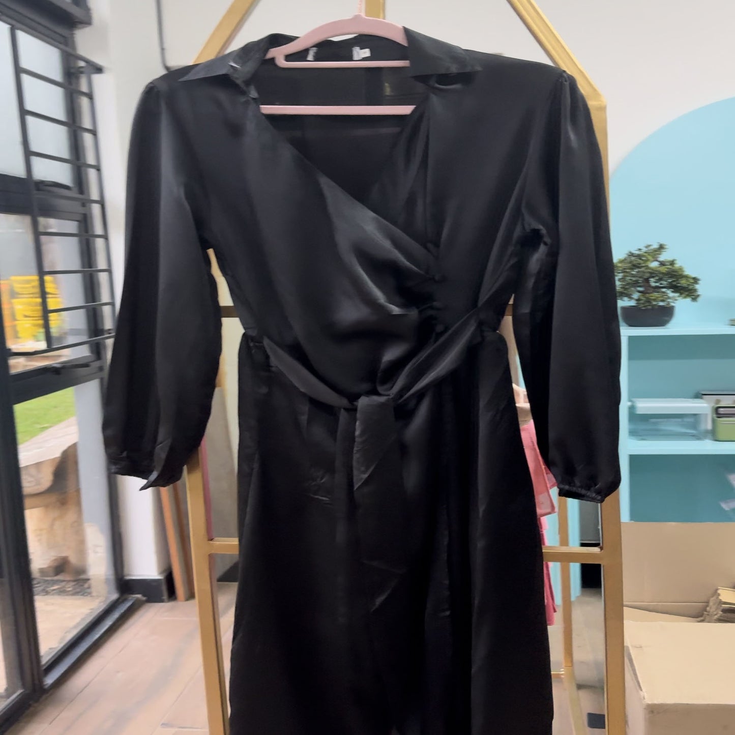 Inayah Exclusive Satin Dress Black