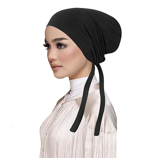 Inayah Exclusive Tie Under Cap Black